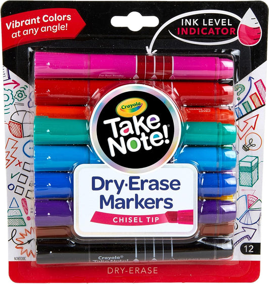 Crayola Take Note Colored Dry Erase Markers, 4 Count - Marah Kids