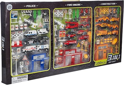 Power Joy Vroom Vroom Diecast Megapack 3in1 - Marah Kids