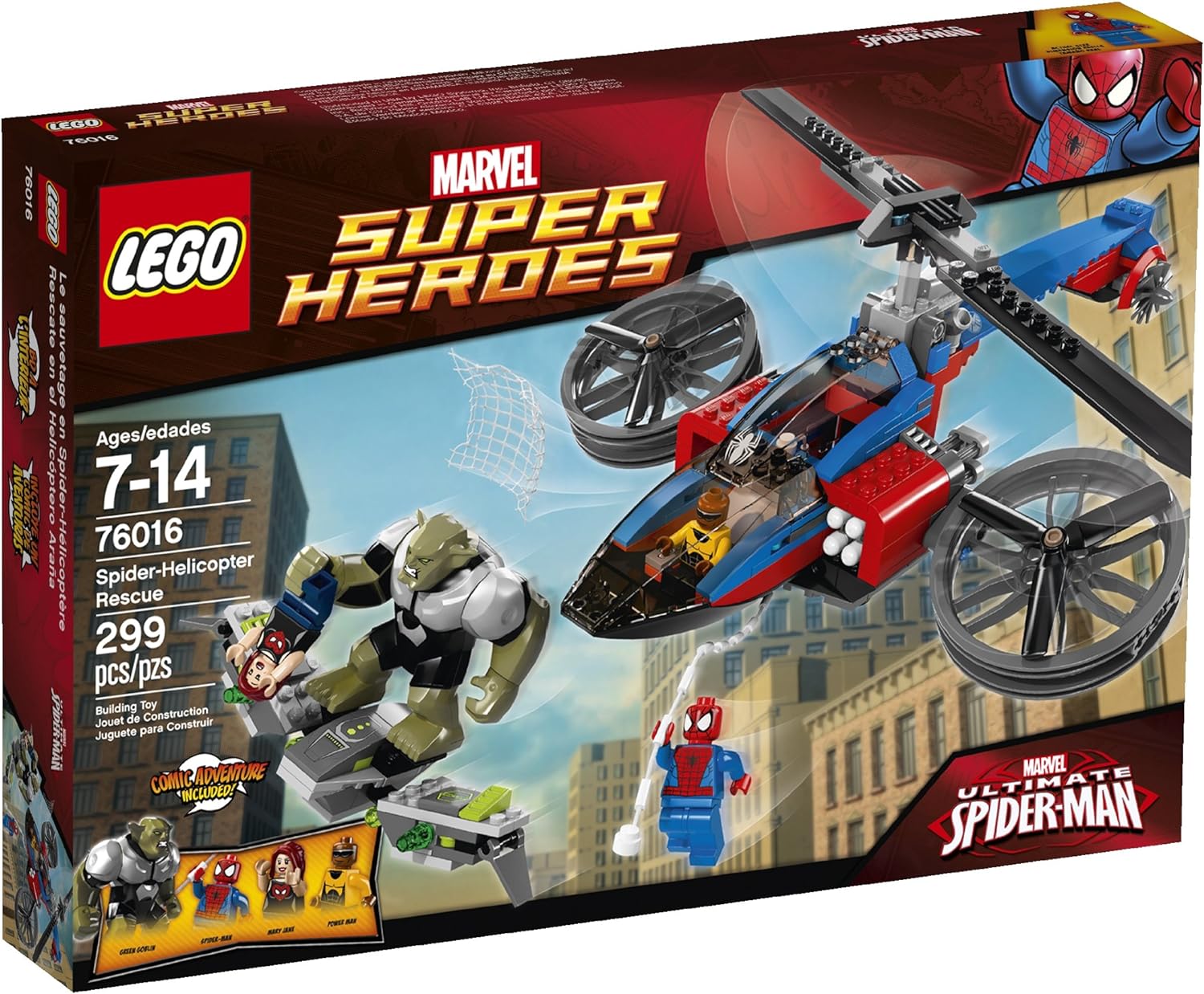 LEGO Spider Helicopter Rescue Super Heroes Set 76016