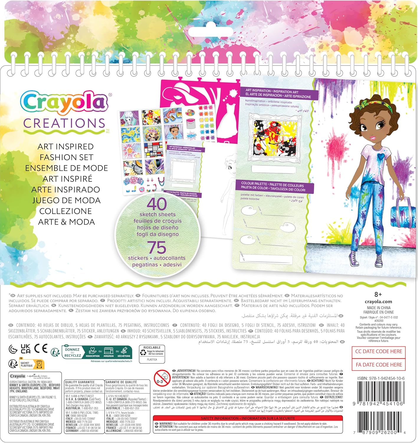 Crayola Creations Art History Fashion Sketch Portfolio - Marah Kids