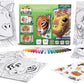 Crayola - Pops Super Set - Jungle | Creative Building Kit for Kids - Includes 3 Extra - Large Pops Cards (30x37cm) and 3 Large Pops Cards (25x21.6cm) - 7 Skinny Markers | Ages 6+ - Marah Kids