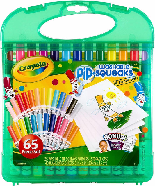 Crayola Washable Pip - Squeaks® & Paper, 65 Piece Set - Marah Kids