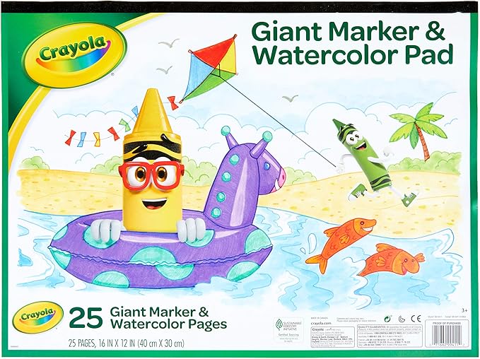 Crayola Giant Marker/Watercolor Pad - Marah Kids