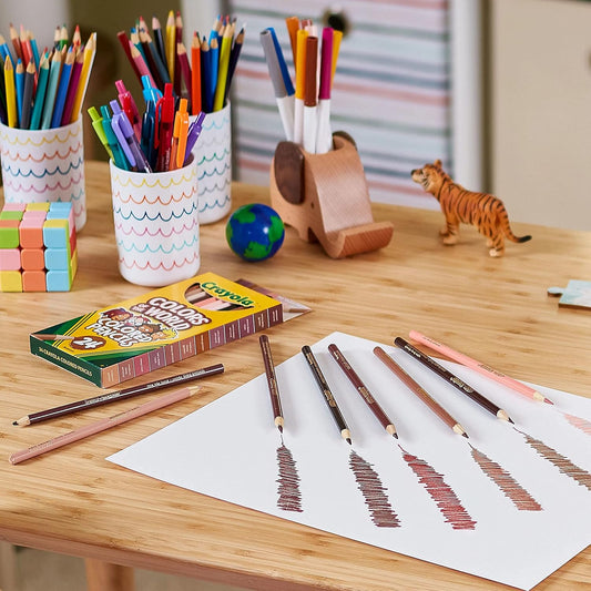 Crayola Colors of the World Skin Tone Colored Pencils, 24 Count - Marah Kids
