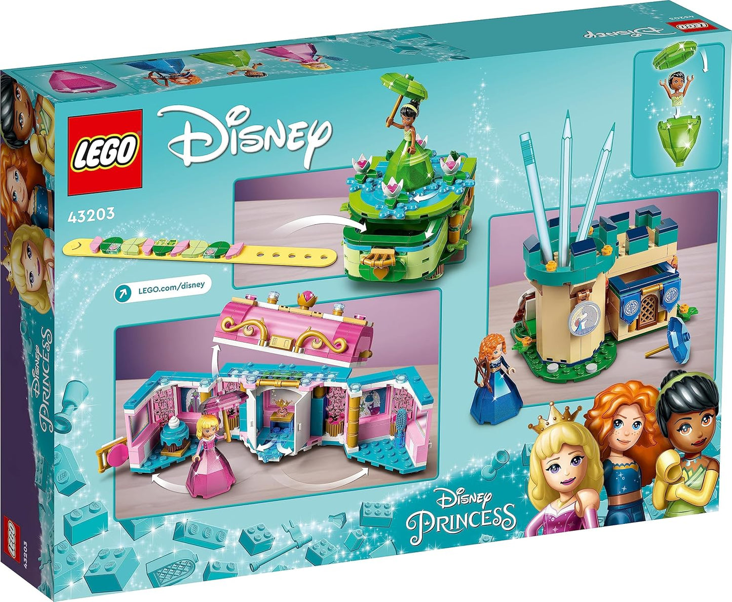 LEGO Disney Princess Aurora, Merida and Tiana’s Enchanted Creations 43203