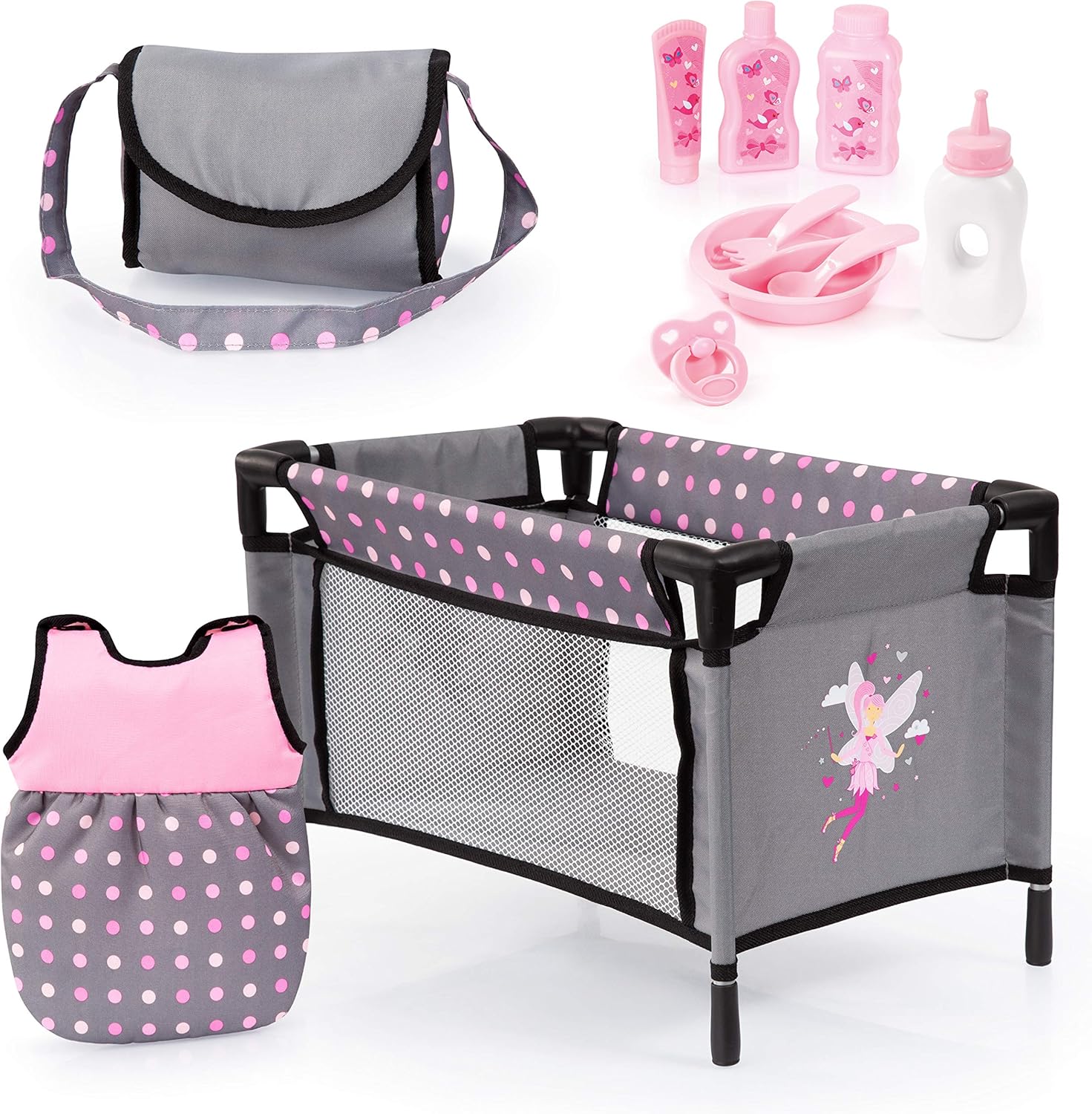 BAYER Dolls Travel Bed With Accessories Set Fits 42Cm - Marah Kids