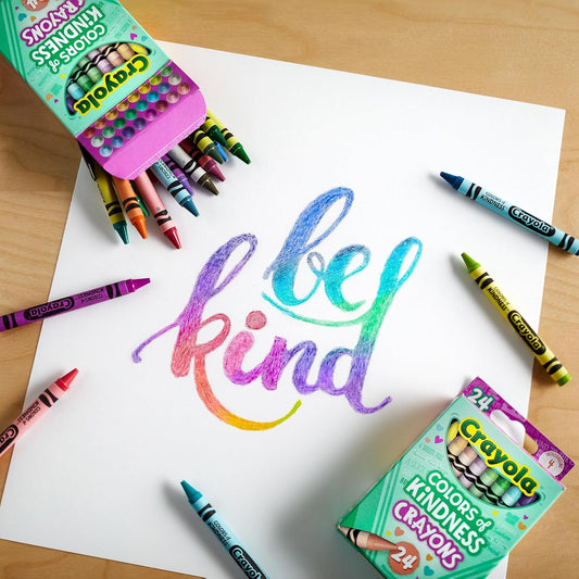 Crayola - Colors of Kindness | Pack of 24, Special Edition Crayons, Unique Color Names | 3+ Yrs - Marah Kids