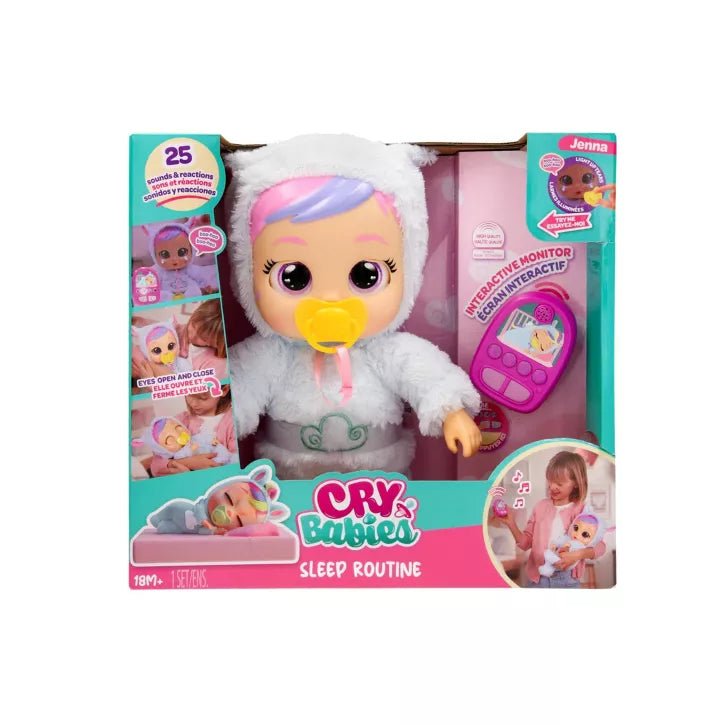 Cry Babies Jenna's Sleep Routine Interactive Baby Doll - Marah Kids