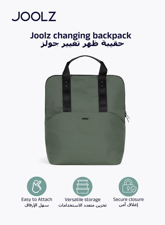 Stylish Diaper Backpack for Hub/Day/Geo – Insulated Bottle & Laptop Pocket – Forest Green - Marah Kids