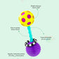 Soft Bend & Flex Barbell Rattle for Babies, Develops Rhythm and Sensory Skills for Infants 0+ Months - Marah Kids