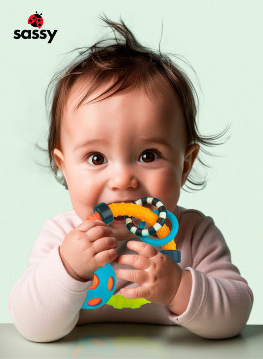 Bend & Flex Ring Teether Rattle - Teething Relief & Hand - Eye Coordination - Marah Kids