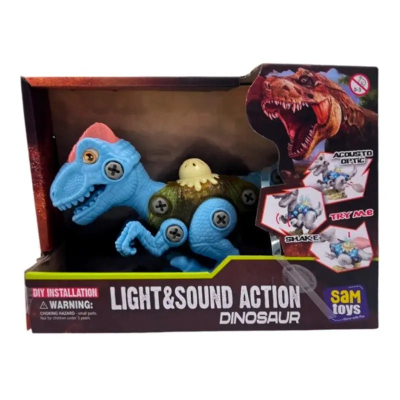 Sam Toys take - Apart Dinosaur Dilophosaurus (Blue) - Marah Kids