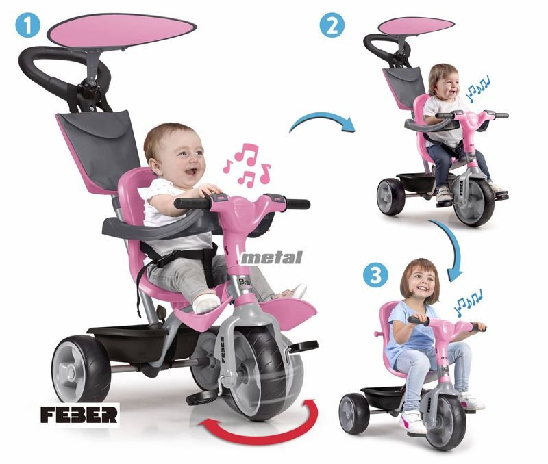 Feber Trike Baby Plus Music Pink C20 - Marah Kids