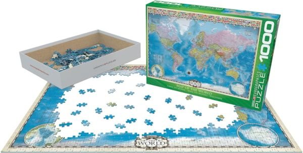Eurographics Puzzle 1000 Map Of The World - Marah Kids