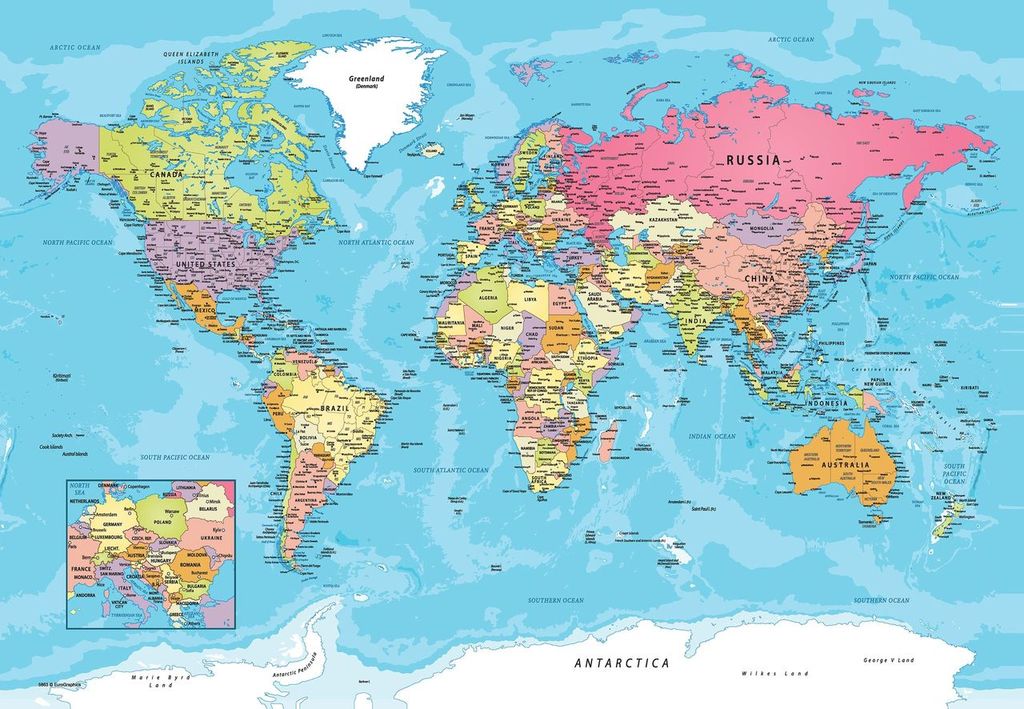 Eurographichcs Puzzle In Tin 550 Map Of The World - Marah Kids