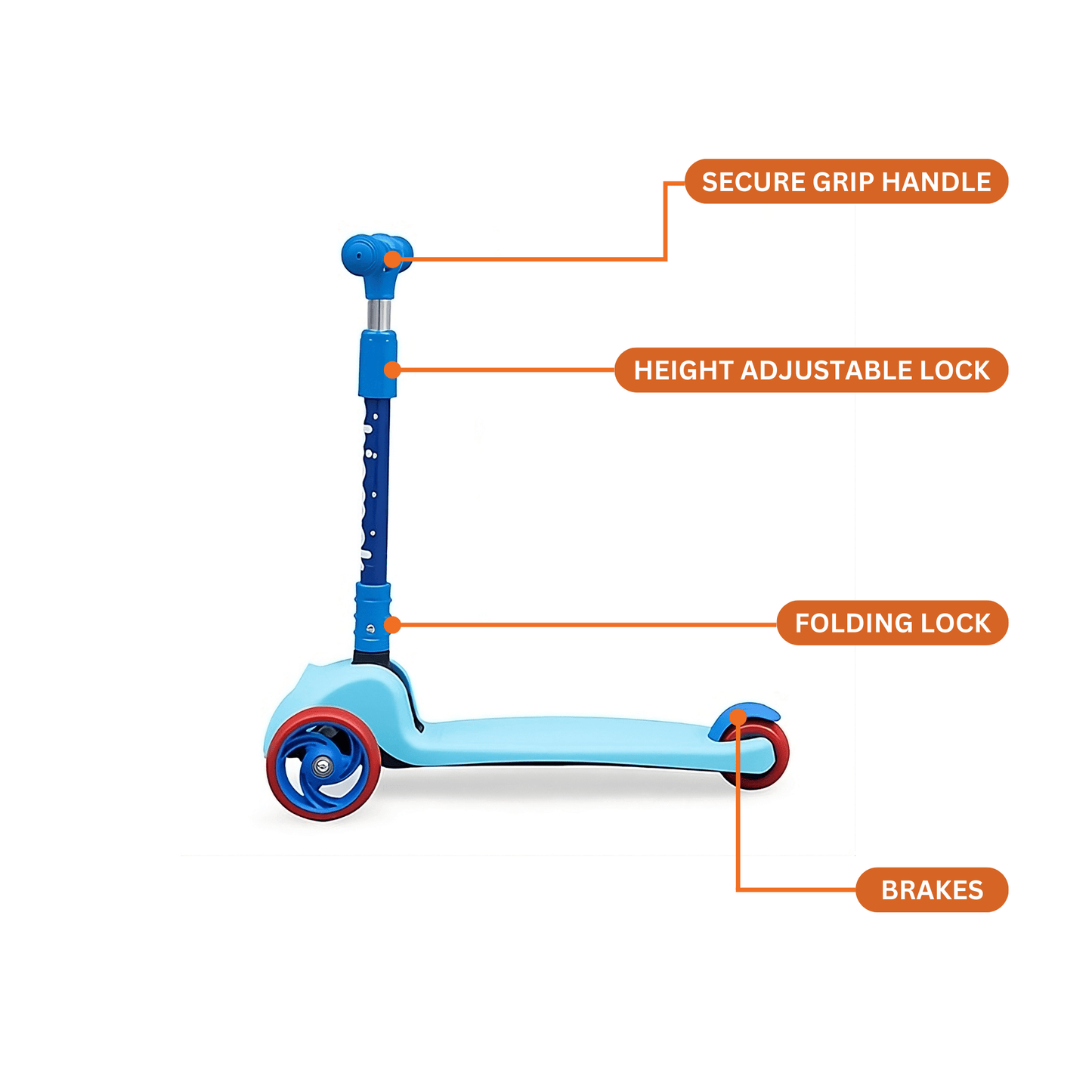 Chipmunk - A-3 DIY Folding Scooter - Blue - Marah Kids