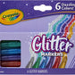 Crayola 6 Ct Glitter Markers - Marah Kids