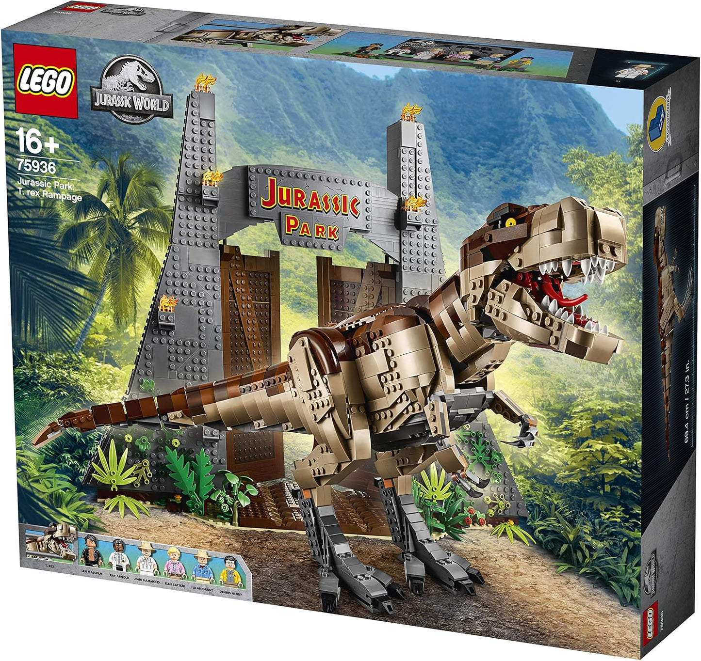 LEGO Jurassic World Jurassic Park: T. rex Rampage 75936 Building Kit (3120 Pieces)