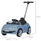 Fiat 500 Handle Push Car - Blue