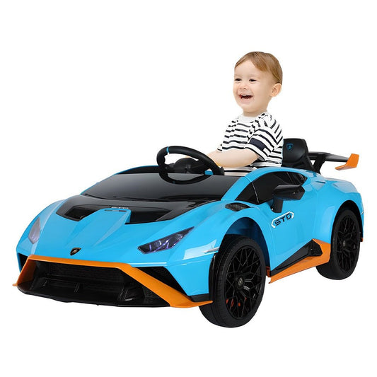 Lamborghini Hurcan Sto Kids Car - Blue (12V)