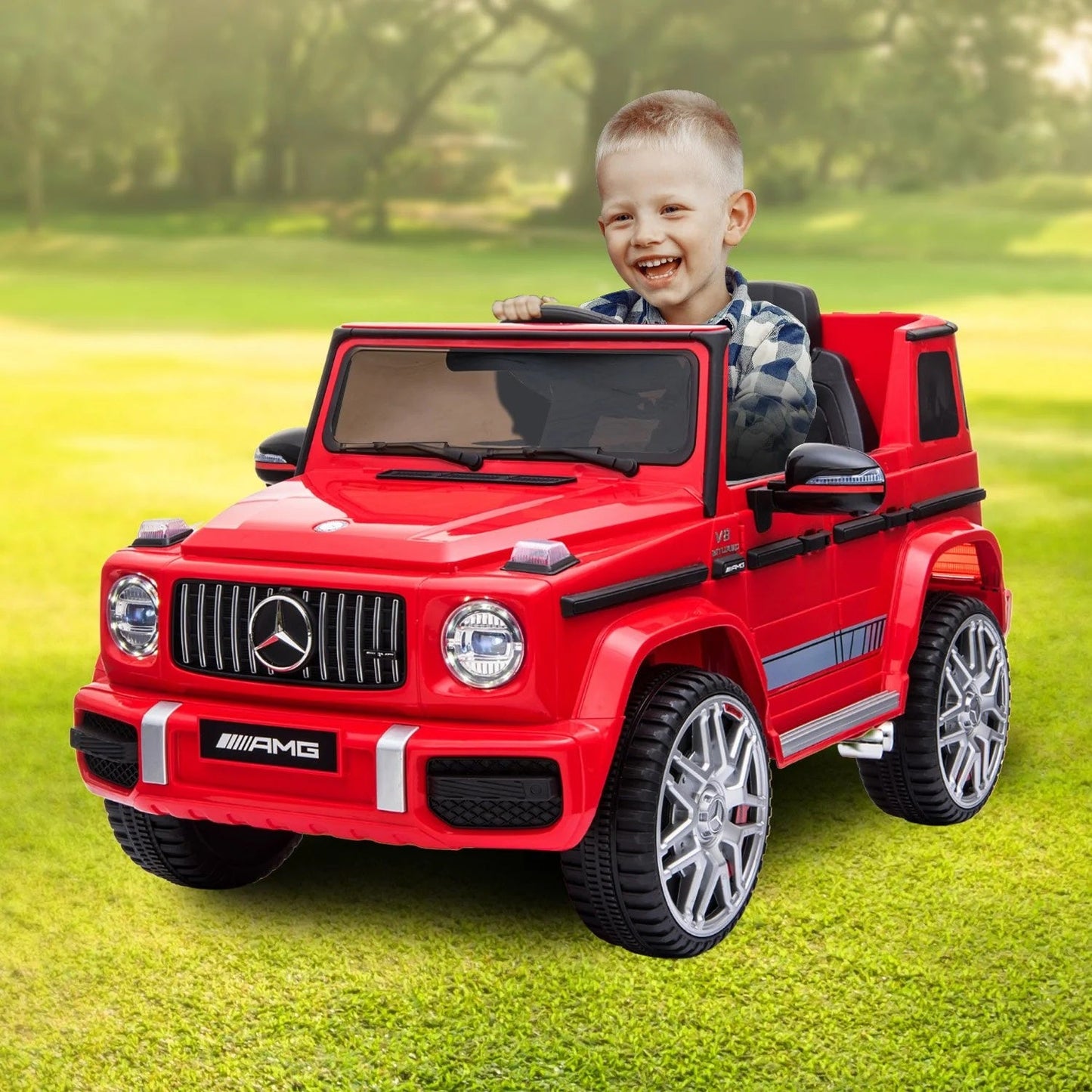 Mercedes G63 Kids Rideon Jeep - Red  (12V)