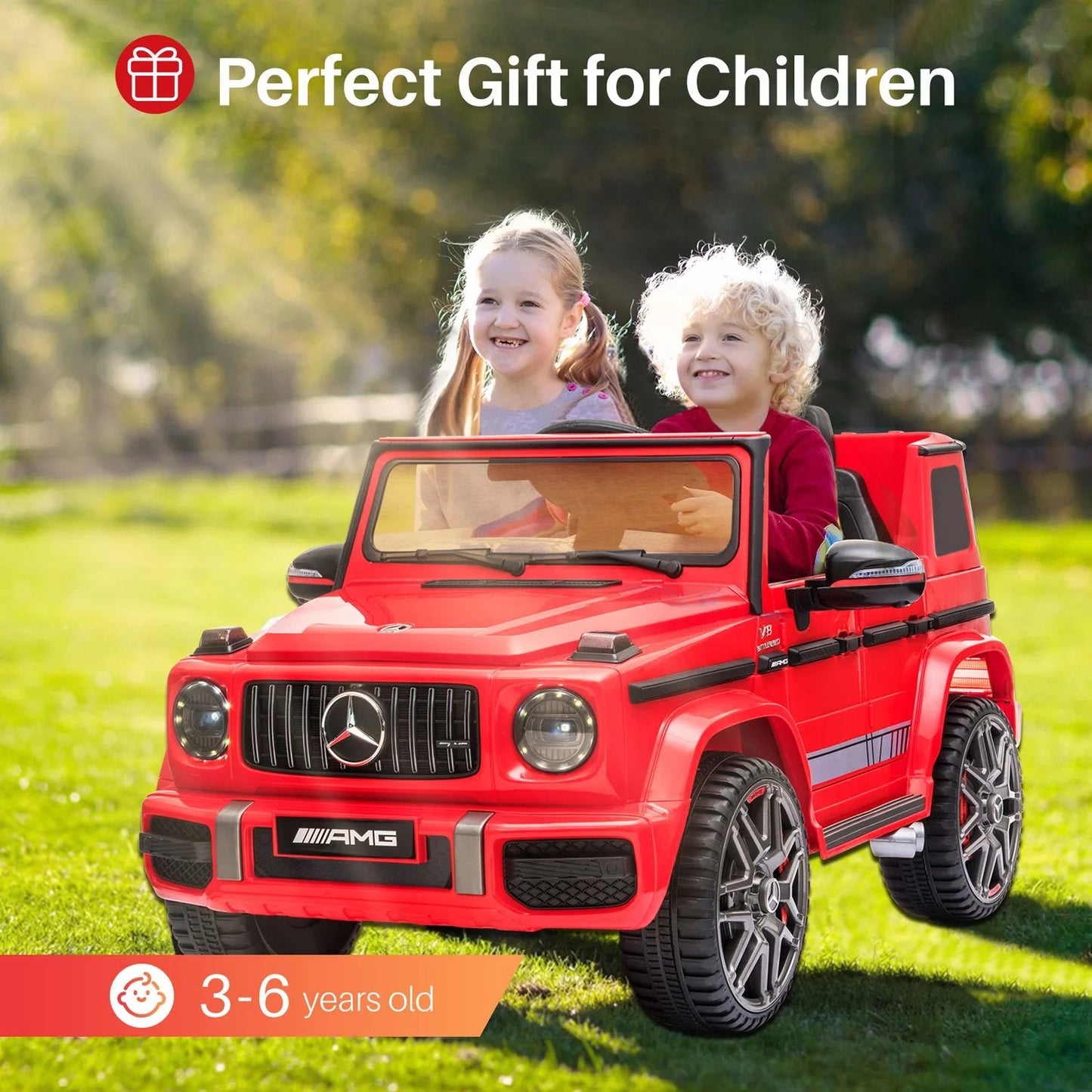 Mercedes G63 Kids Rideon Jeep - Red  (12V)