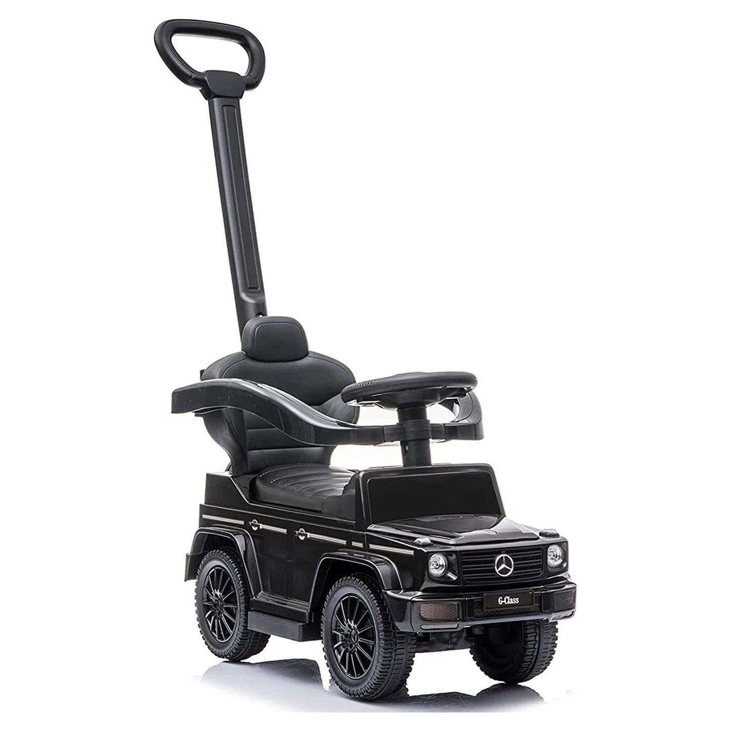 Mercedes G Wagon 3-in-1 Handle Push Ride-On Car - Black