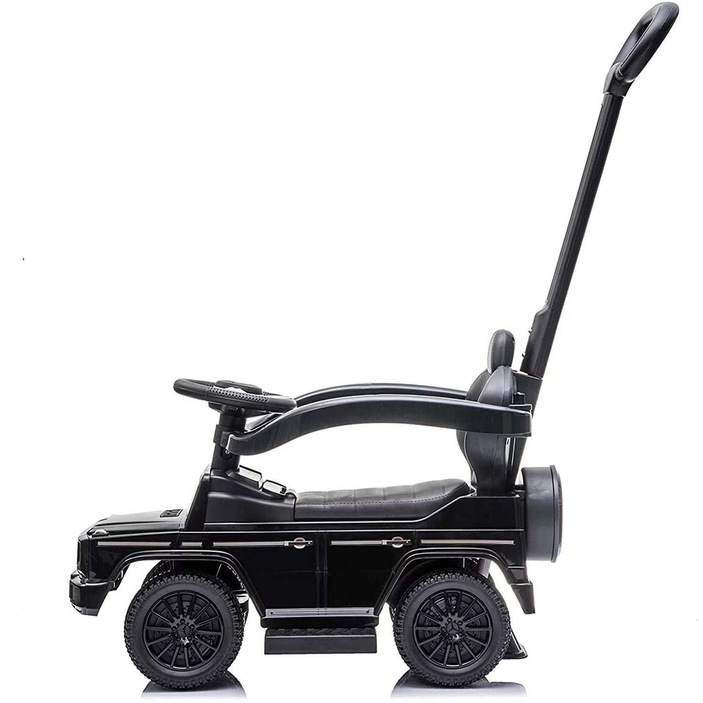 Mercedes G Wagon 3-in-1 Handle Push Ride-On Car - Black