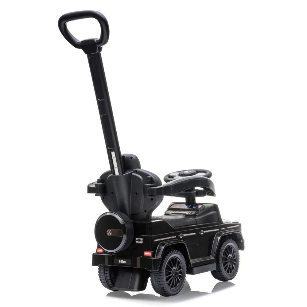 Mercedes G Wagon 3-in-1 Handle Push Ride-On Car - Black