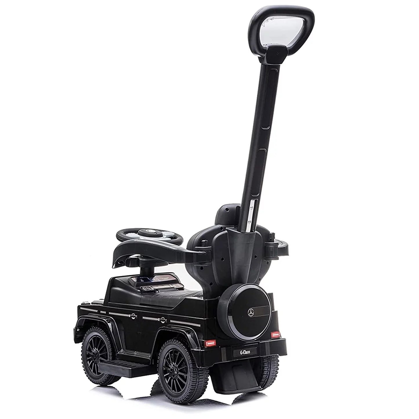 Mercedes G Wagon 3-in-1 Handle Push Ride-On Car - Black