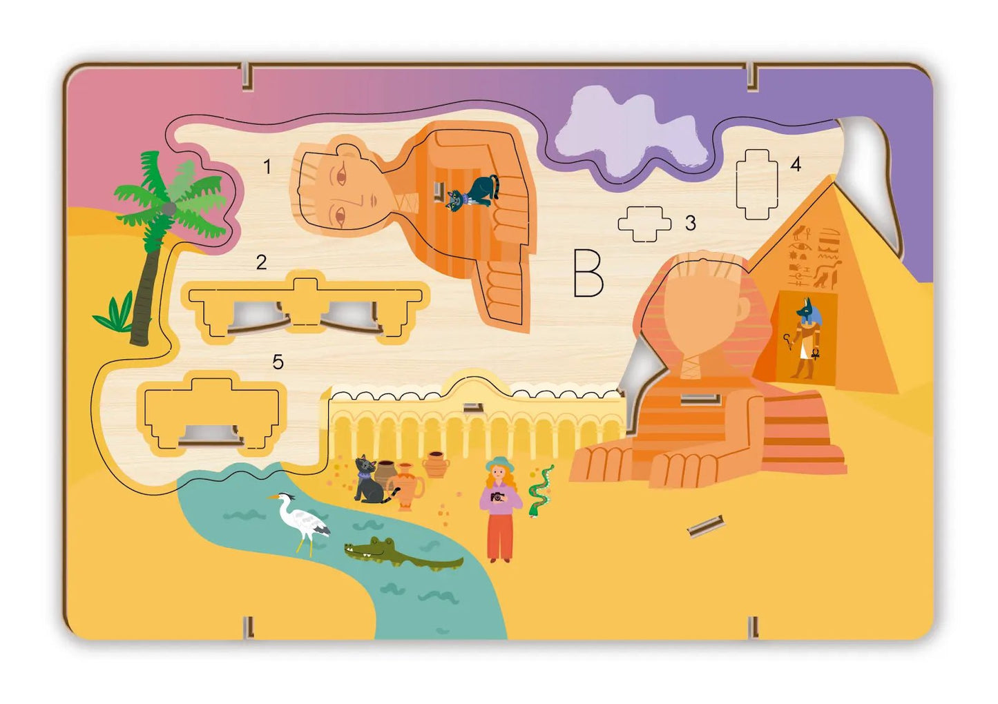 Avenir - Let’s Travel Together 3D Cityscape Puzzle – Cairo Wooden DIY Model Kit - Marah Kids