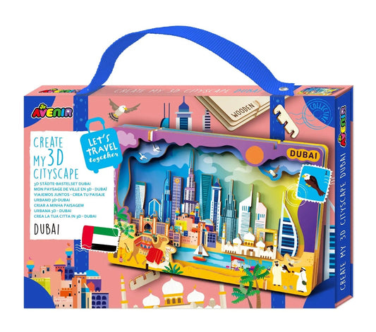 Avenir - Let’s Travel Together 3D Cityscape Puzzle – Dubai Wooden DIY Model Kit - Marah Kids