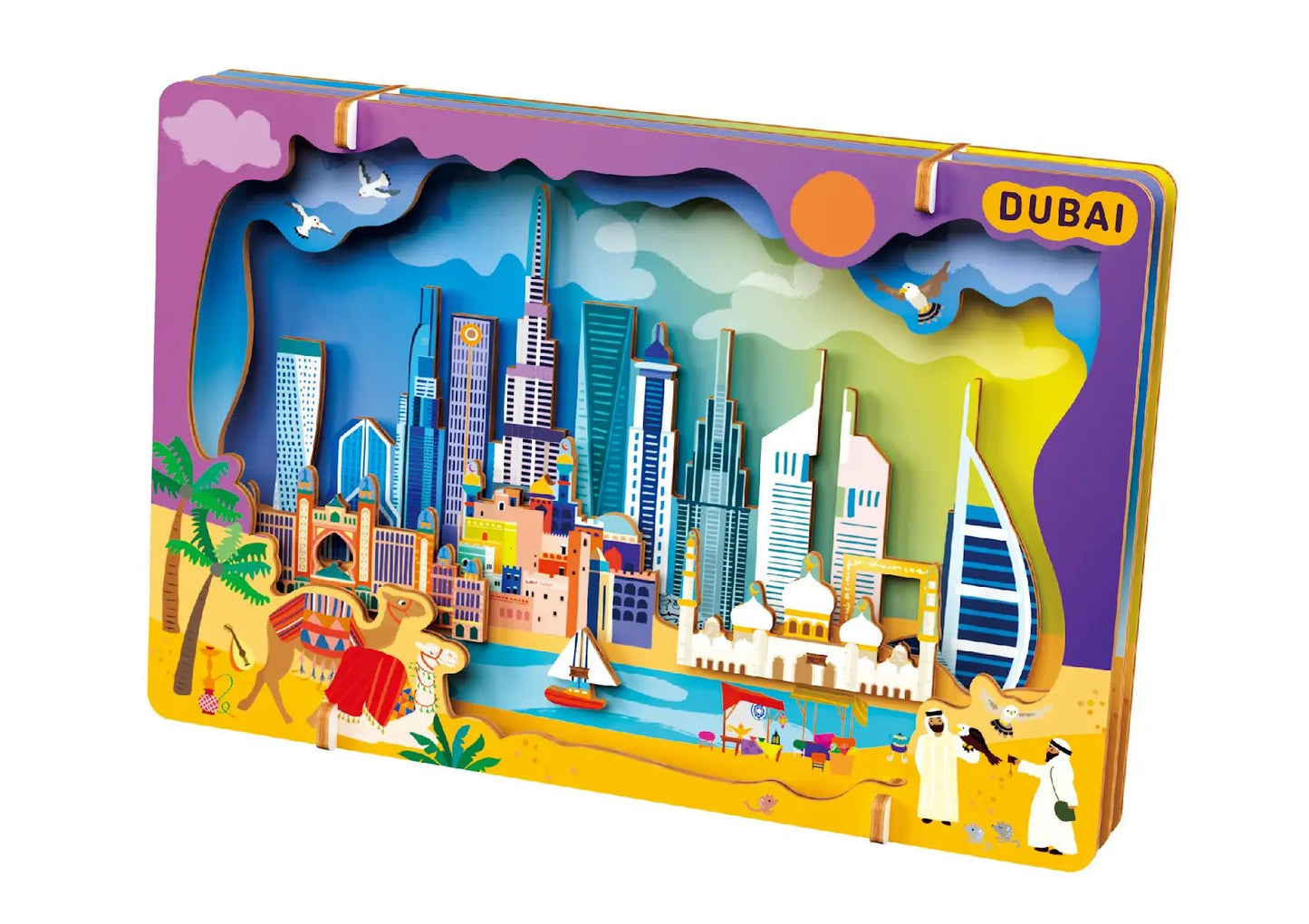 Avenir - Let’s Travel Together 3D Cityscape Puzzle – Dubai Wooden DIY Model Kit - Marah Kids
