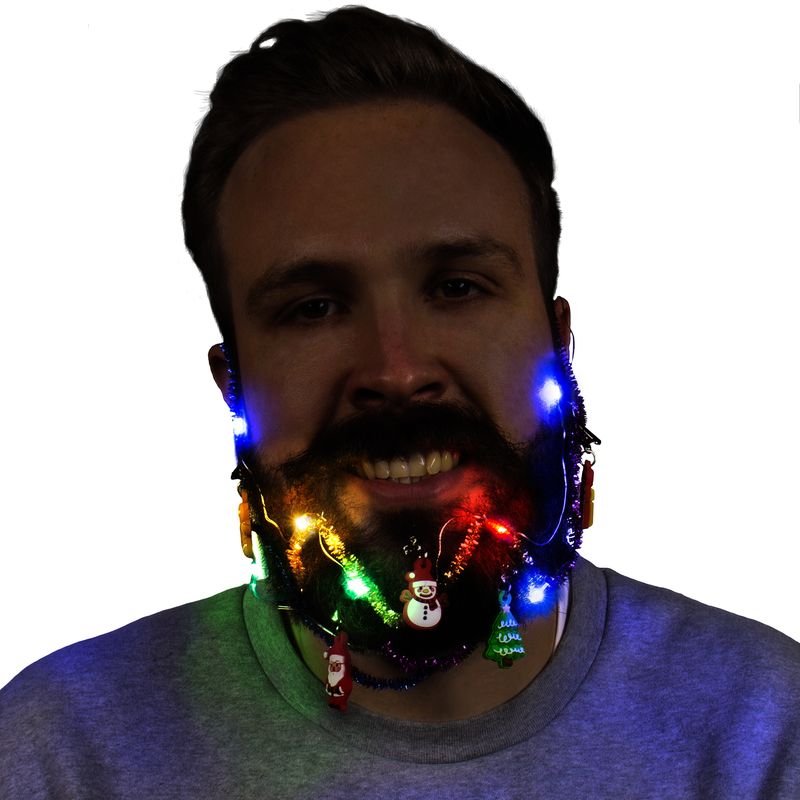 Fizz Creation Christmas Beard Decorations With Lights - Marah Kids