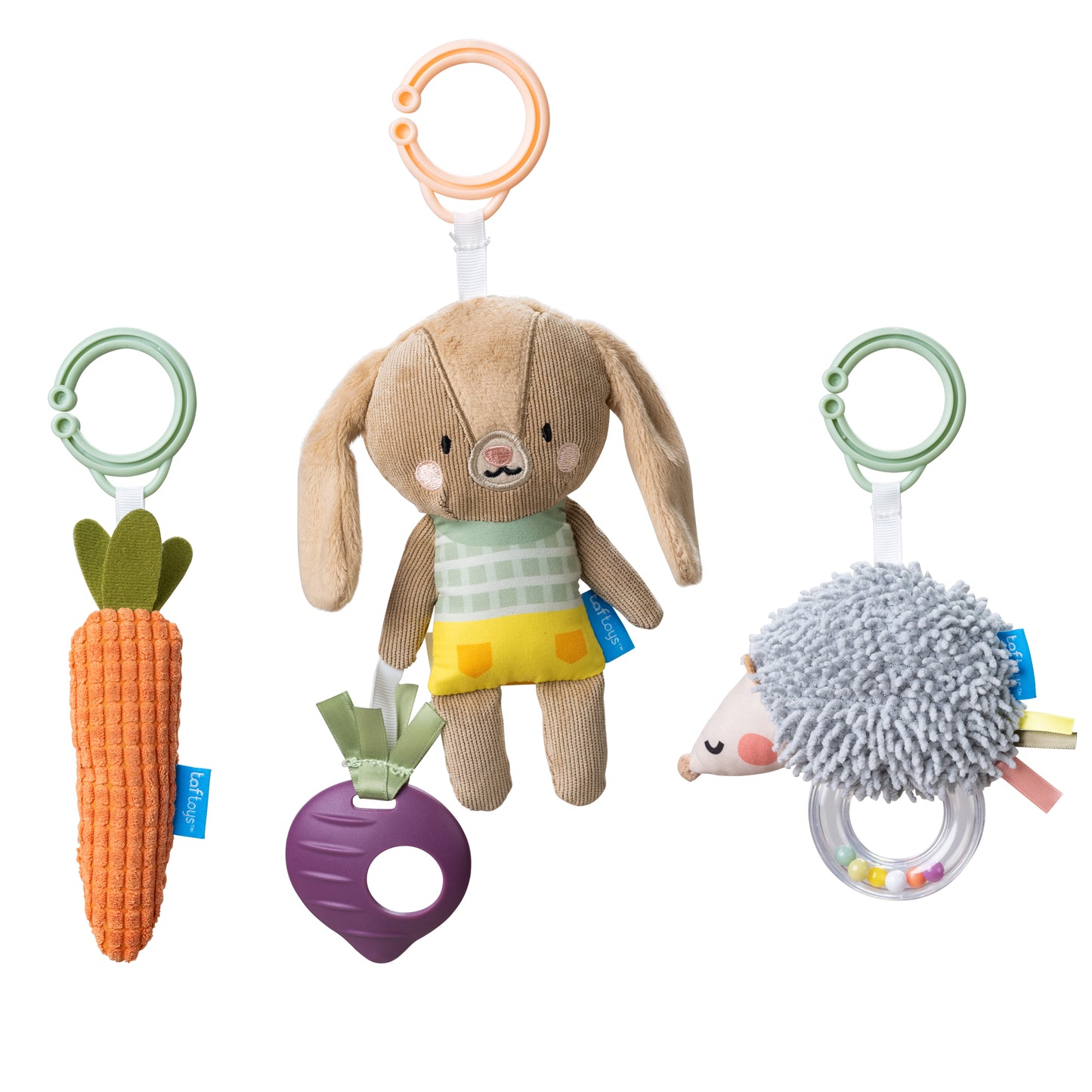 Taf Toys Urban Garden Activity Kit | 3 Plush Sensory Toys for Babies 0M+