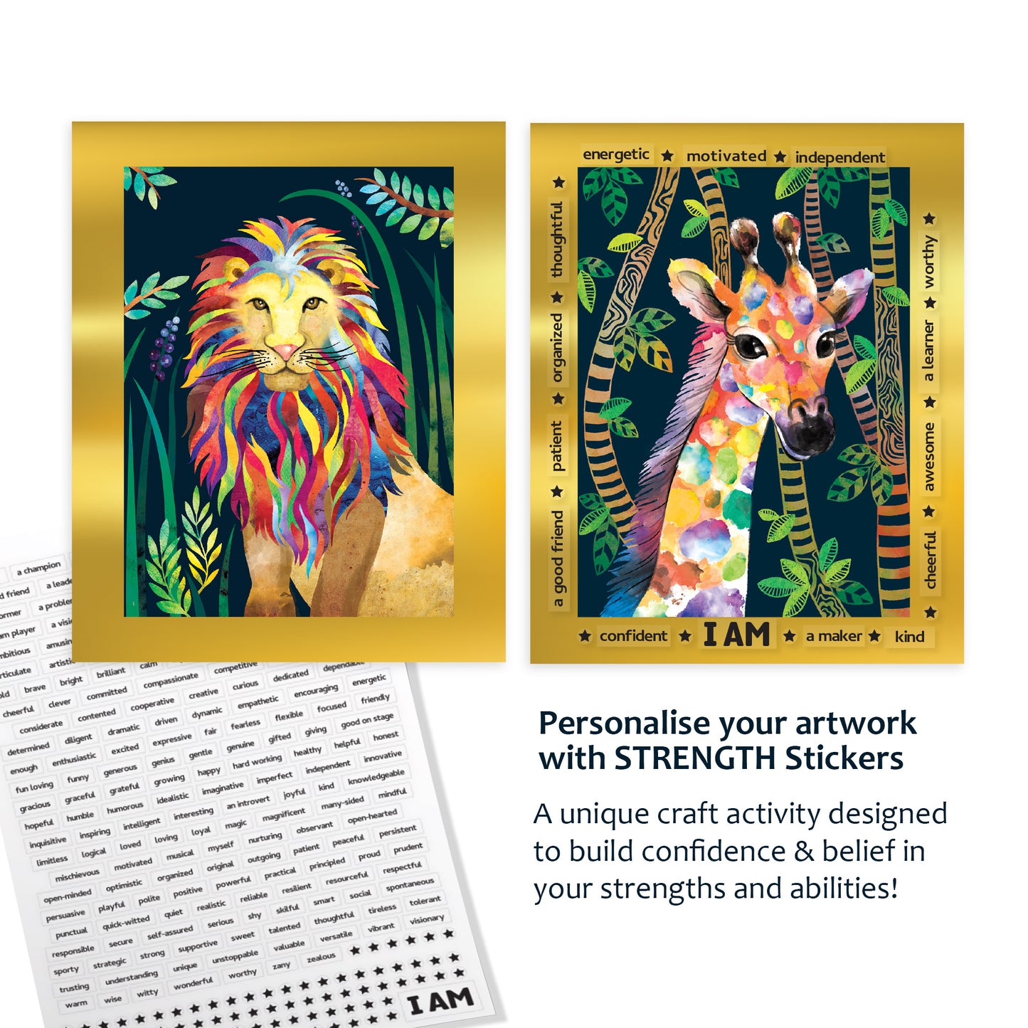 Chalk & Chuckles - Scratch Art-Animal Power