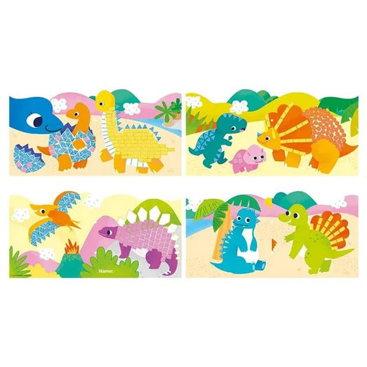 Avenir Create My First Story Book - Dinosaurs | Mosaic Junior Kit: Fun DIY Activity for Kids - Improve Coordination and Perception of Colors | Ideal gift for Kids 3+ - Marah Kids