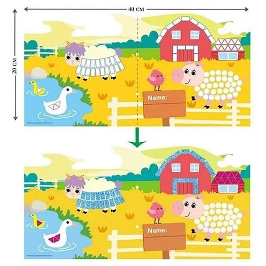 Avenir Create My First Story Book - Farm Animals | Mosaic Junior Kit: Fun DIY Activity for Kids - Improve Coordination and Perception of Colors | Ideal gift for Kids 3+ - Marah Kids