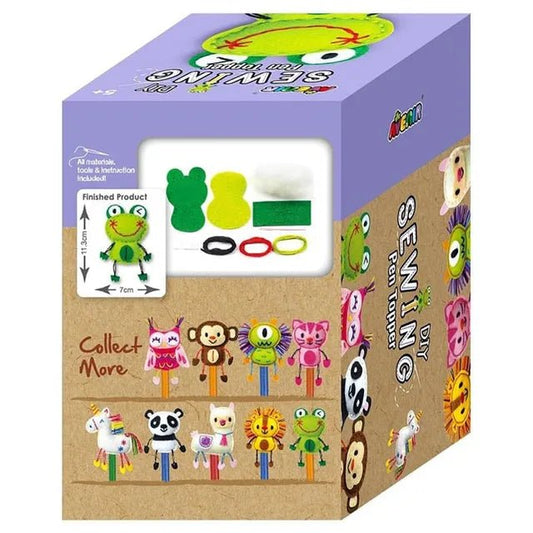Avenir Sewing Pen Topper - Frog | DIY Pen Topper Friend Sewing Kit - Hours of Entertainment & Creativity | Tools & Instructions Included, Easy and Fun Activity for Kids 3+ - Marah Kids