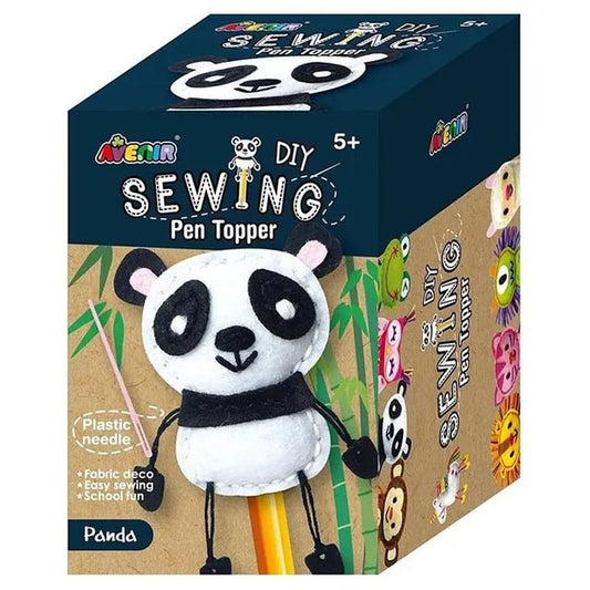 Avenir Sewing Pen Topper - Panda | DIY Pen Topper Friend Sewing Kit - Hours of Entertainment & Creativity | Tools & Instructions Included, Easy and Fun Activity for Kids 3+ - Marah Kids