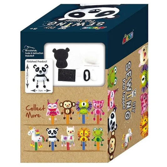 Avenir Sewing Pen Topper - Panda | DIY Pen Topper Friend Sewing Kit - Hours of Entertainment & Creativity | Tools & Instructions Included, Easy and Fun Activity for Kids 3+ - Marah Kids