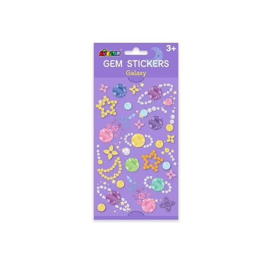 Avenir - Gem Stickers - Galaxy | Self Adhesive Rhinestones Stickers Craft Jewels Stick On Gems for Arts & Crafts Projects - Assorted Shapes, Sizes and Colors | Ages 3+ - Marah Kids