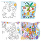 Avenir Magic Water Painting – Underwater | 6 Reusable Coloring Surfaces, 2 Sheets of Repositionable Stickers, and Refillable Water Pen, Easy to Carry | Kids 3+ - Marah Kids