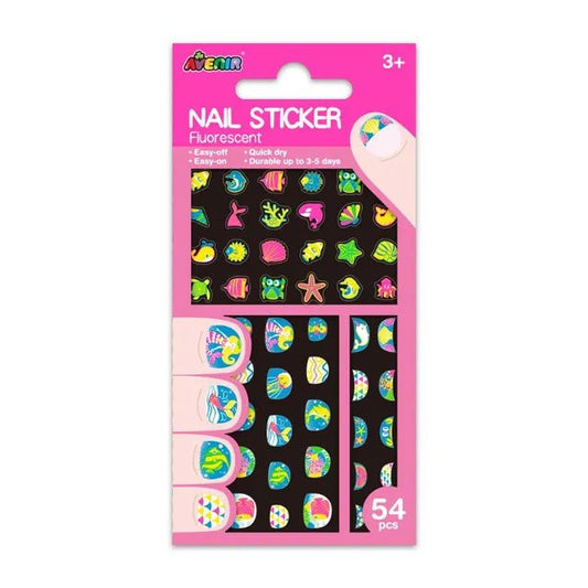 The Avenir Nail Stickers - Fluorescent Ocean offers a vibrant and trendy way to decorate your nails with ease. Ideal for creating a unique, eye - catching look, these nail stickers are perfect for a summer vibe or any occasion where you want to stand out - Marah Kids
