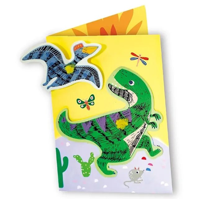 Avenir Scratch - Dinos | Arts & Crafts, Greeting Cards Set | Make Beautiful Greetings Cards | Scratch Art 3+ - Marah Kids