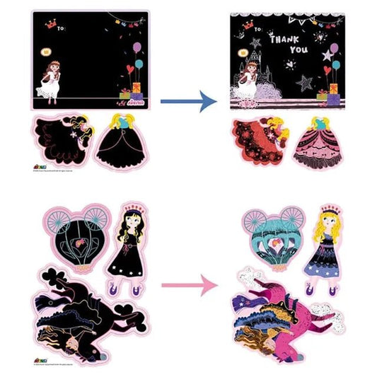 Avenir Scratch - Princesses | Arts & Crafts, Greeting Cards Set | Make Beautiful Greetings Cards | Scratch Art 3+ - Marah Kids