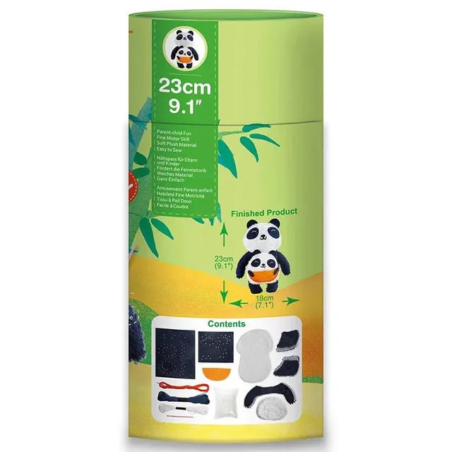 Avenir Sewing My First Doll - Mom & Baby Panda Kit | Create a Super Soft Panda Bear, Develop Motor Skills & Creativity | Safe and Educational - Trusted Art, Learning, and Entertainment for Kids 3+ - Marah Kids
