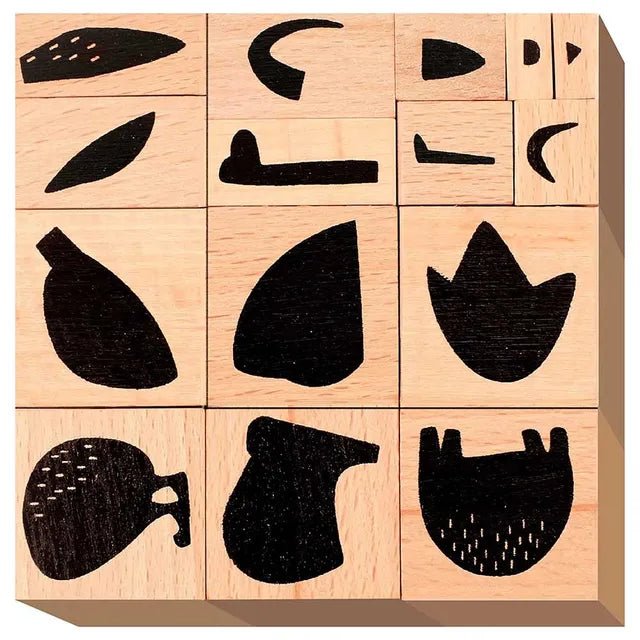 Avenir Stamp and Match - Create Dinosaurs | Craft Imaginative Dinosaurs with 15 Wooden Stamps, Spark Imagination & Cognitive Development | Exciting Craft Kit for Kids 3+ - Marah Kids