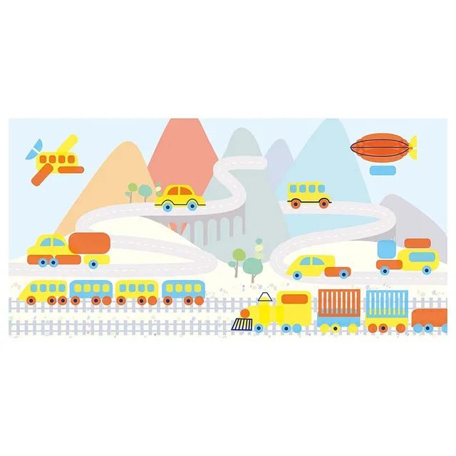 Avenir Stamp and Match - Create Vehicles | Craft Imaginative Vehicles with 15 Wooden Stamps, Spark Imagination & Cognitive Development | Exciting Craft Kit for Kids 3+ - Marah Kids