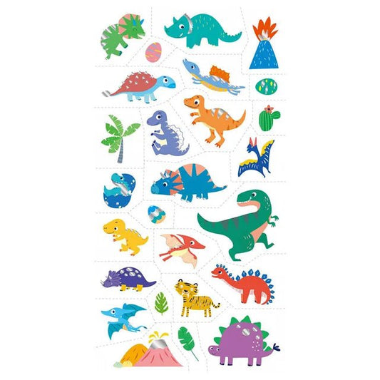 Avenir Tattoo Sticker - Dino | 52pc Set of Temporary Tattoos - High - Quality Water - Based Ink - Safe and Easy to Apply and Remove - Lasts 3 - 5 Days for Kids 3+ - Marah Kids